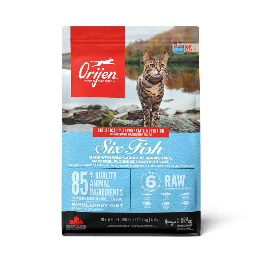 Orijen Cat Six Fish Tahılsız 6 Balıklı Yetişkin Kedi Maması 1.8 KG | SRC: Barcode: 064992281182